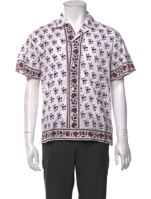 BODE Floral Print Short Sleeve Shirt