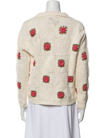 BODE Printed V-Neck Sweater