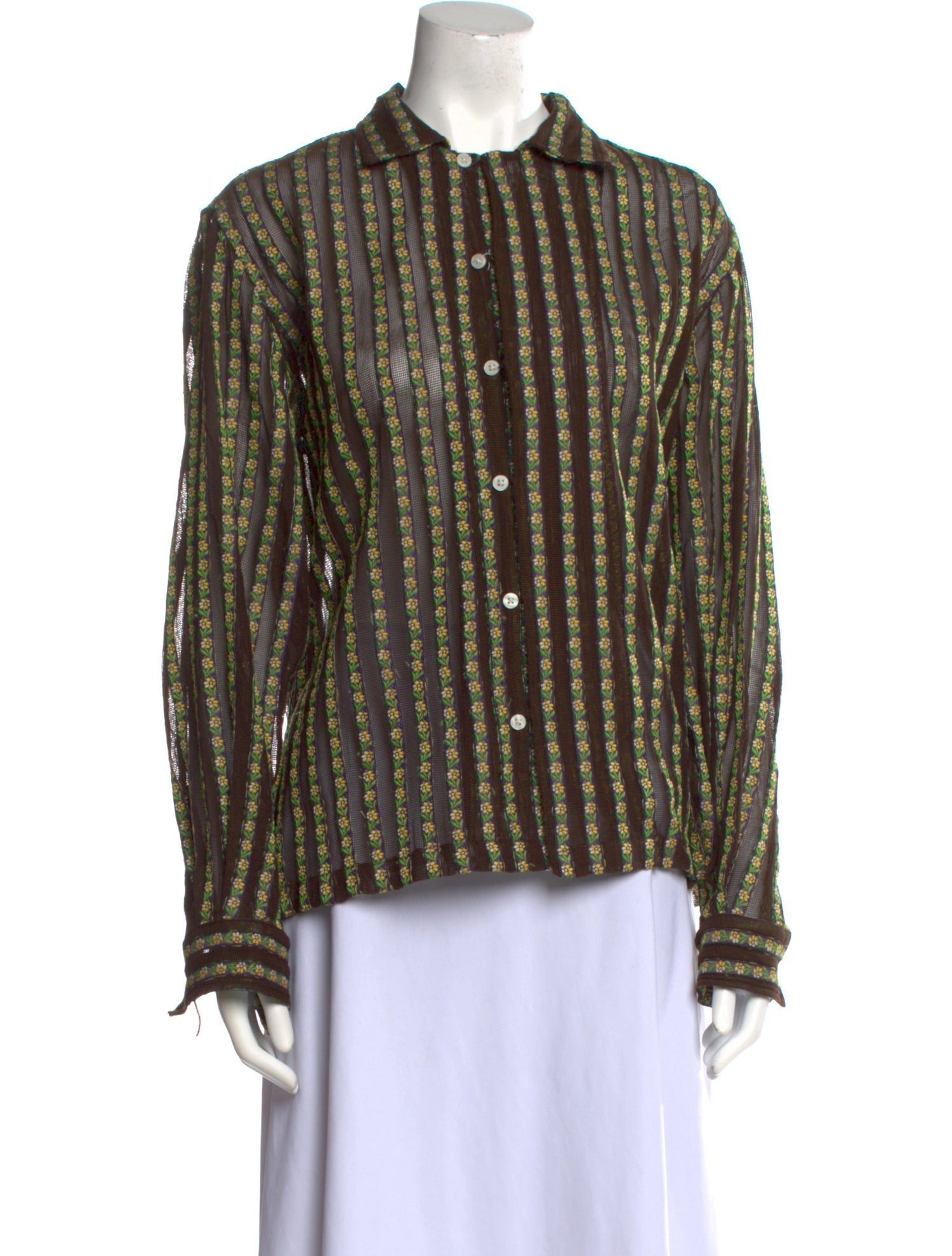 BODE Floral Print Long Sleeve Shirt