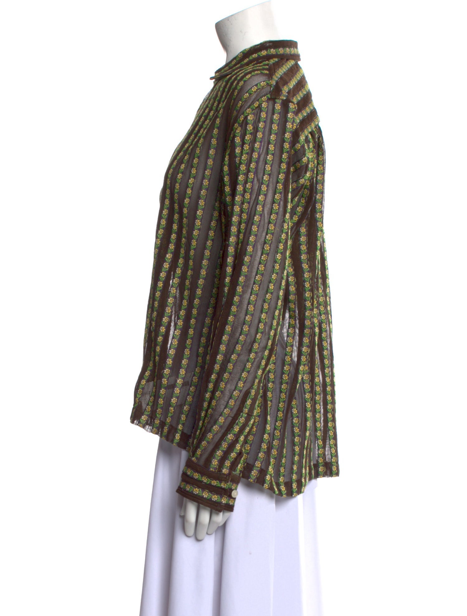 BODE Floral Print Long Sleeve Shirt