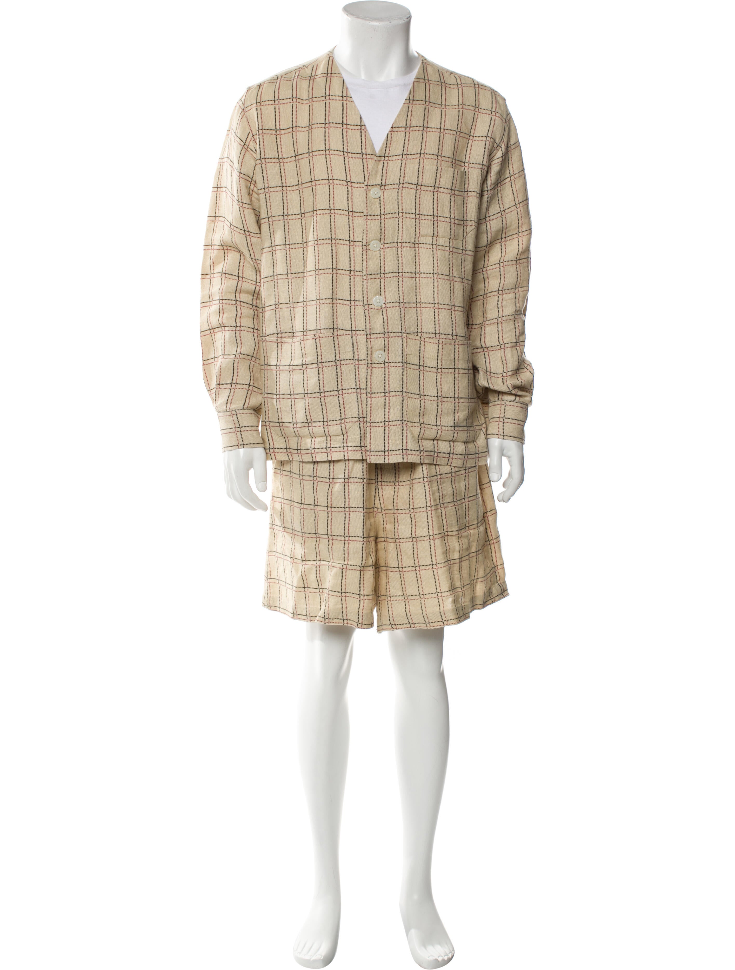 BODE Linen Plaid Print Boxers