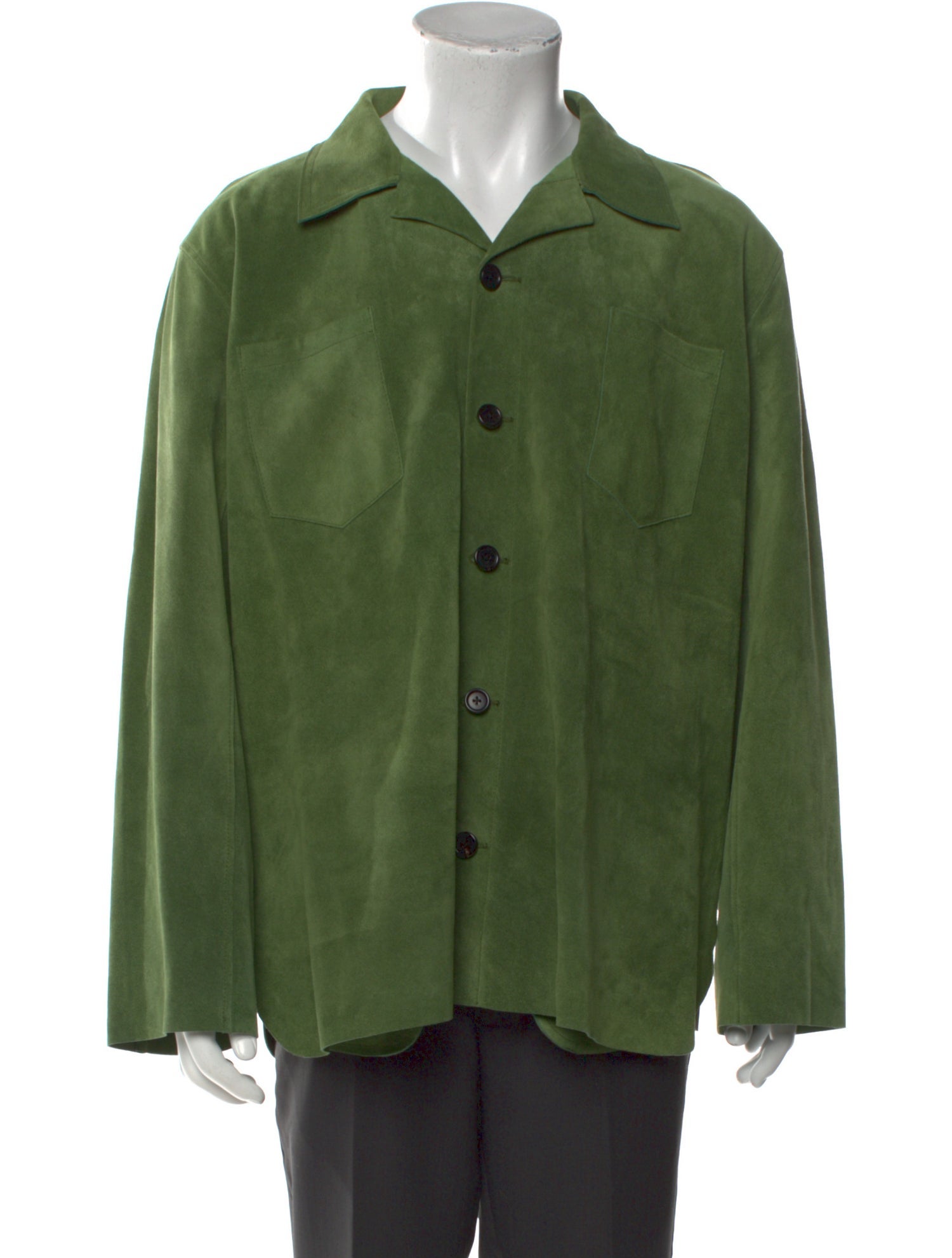 BODE Overshirt Suede Shirt