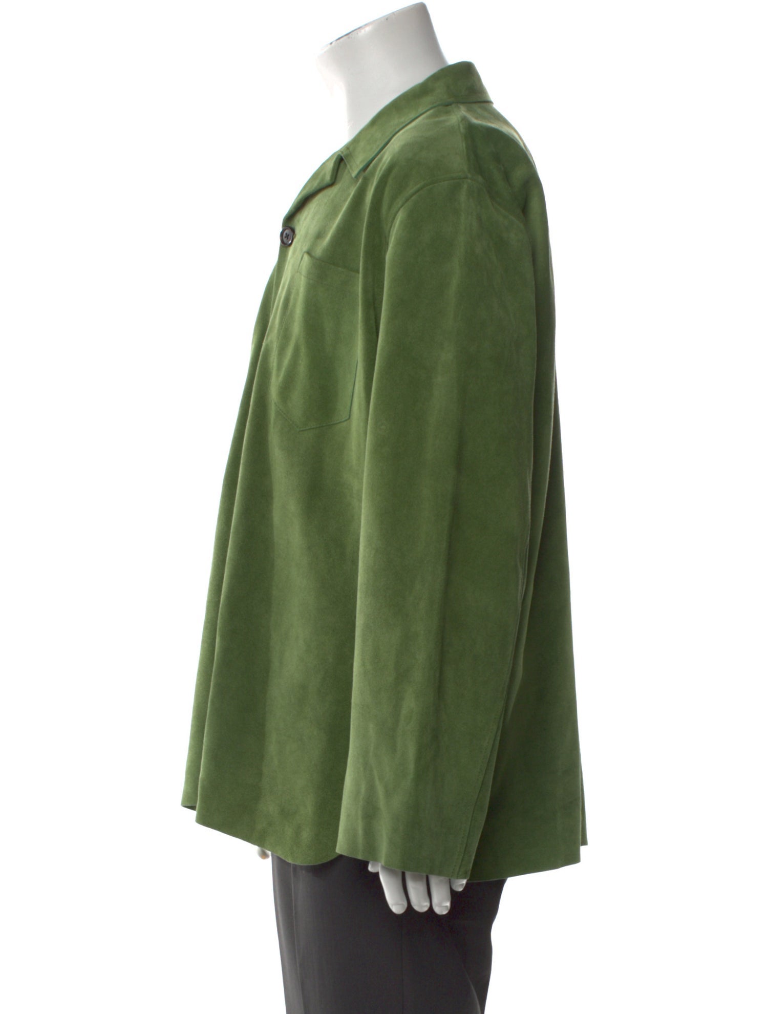 BODE Overshirt Suede Shirt