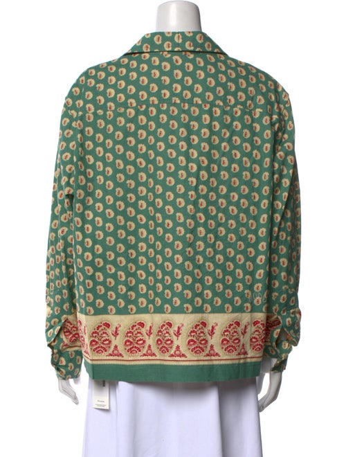 BODE Printed Long Sleeve Button-Up Top