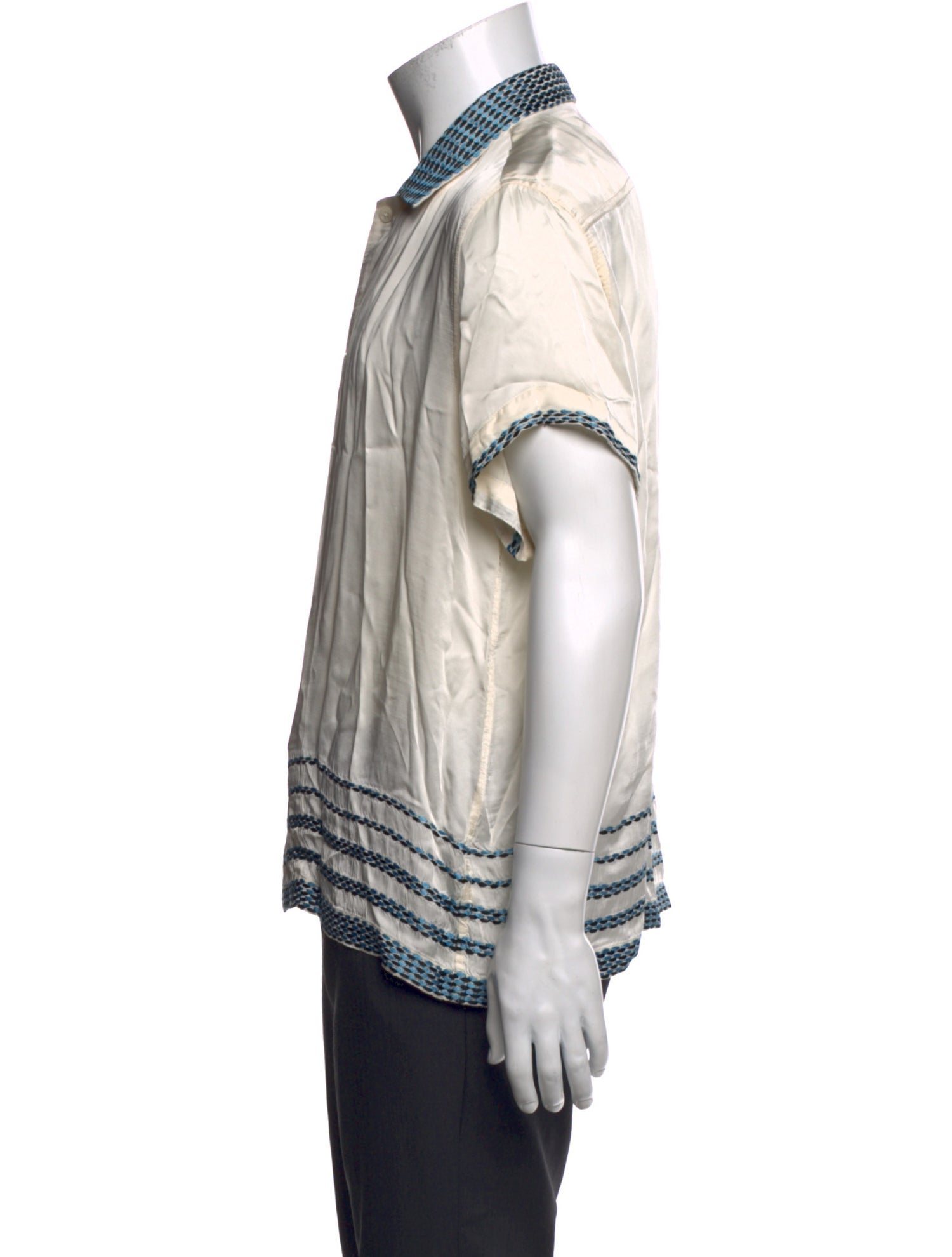 BODE Colorblock Pattern Short Sleeve Shirt