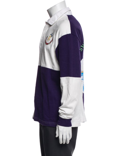 BODE Colorblock Pattern Turtleneck Polo Sweater