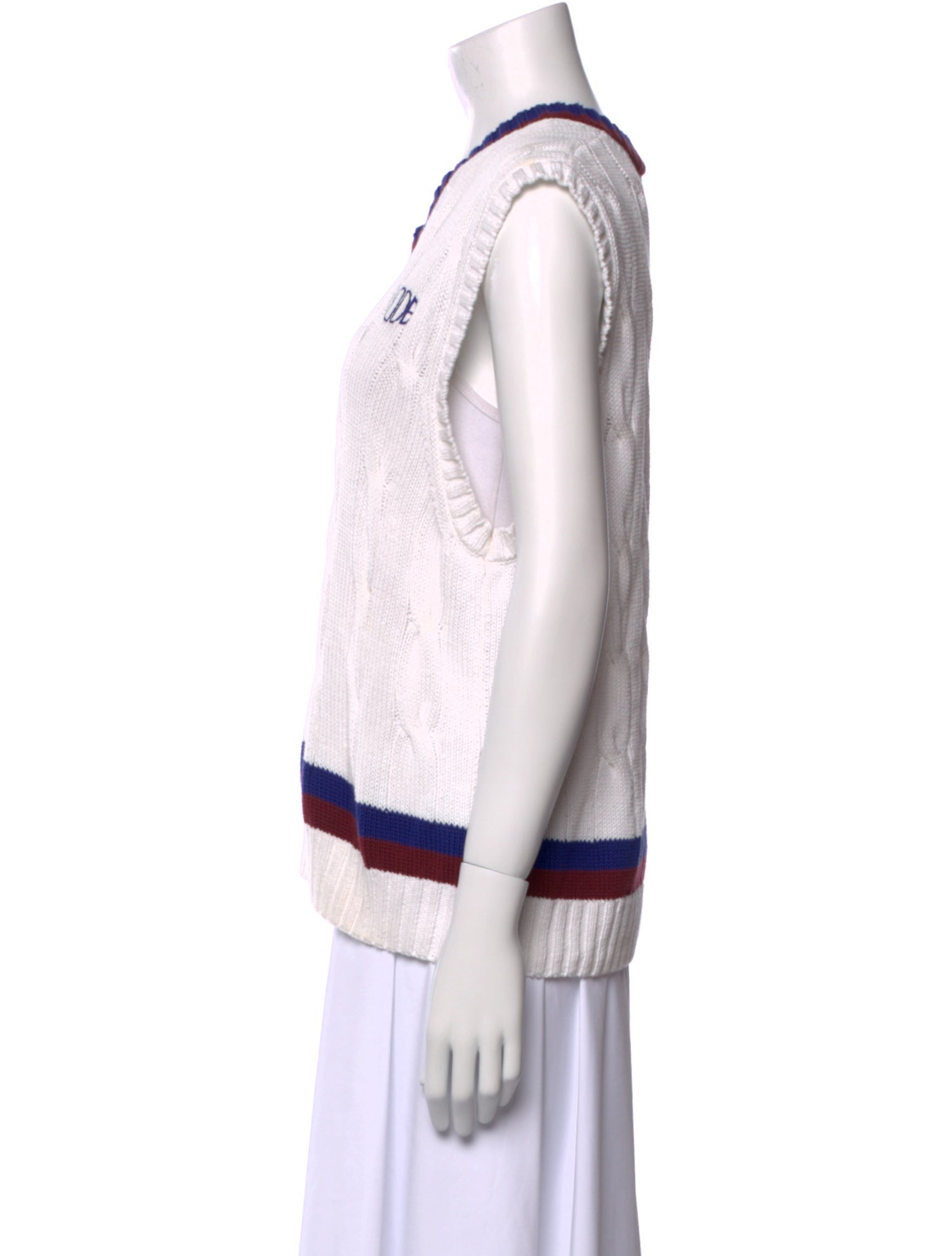 BODE Colorblock Pattern V-Neck Sweater