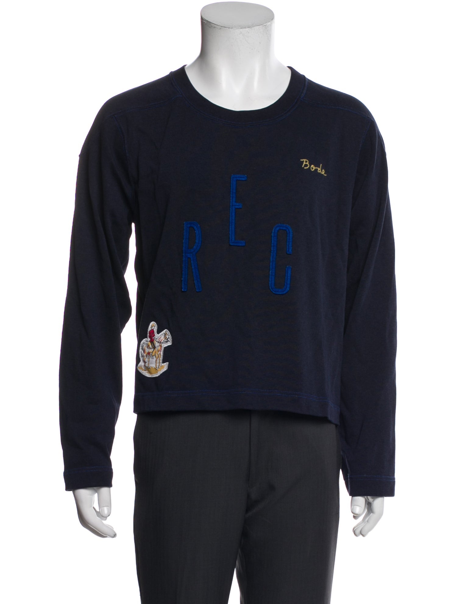 BODE Graphic Print Scoop Neck Sweatshirt