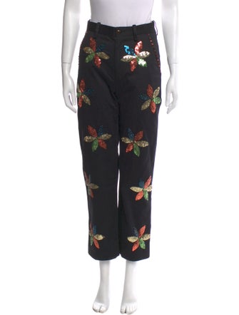 BODE Patterned Straight Leg Pants