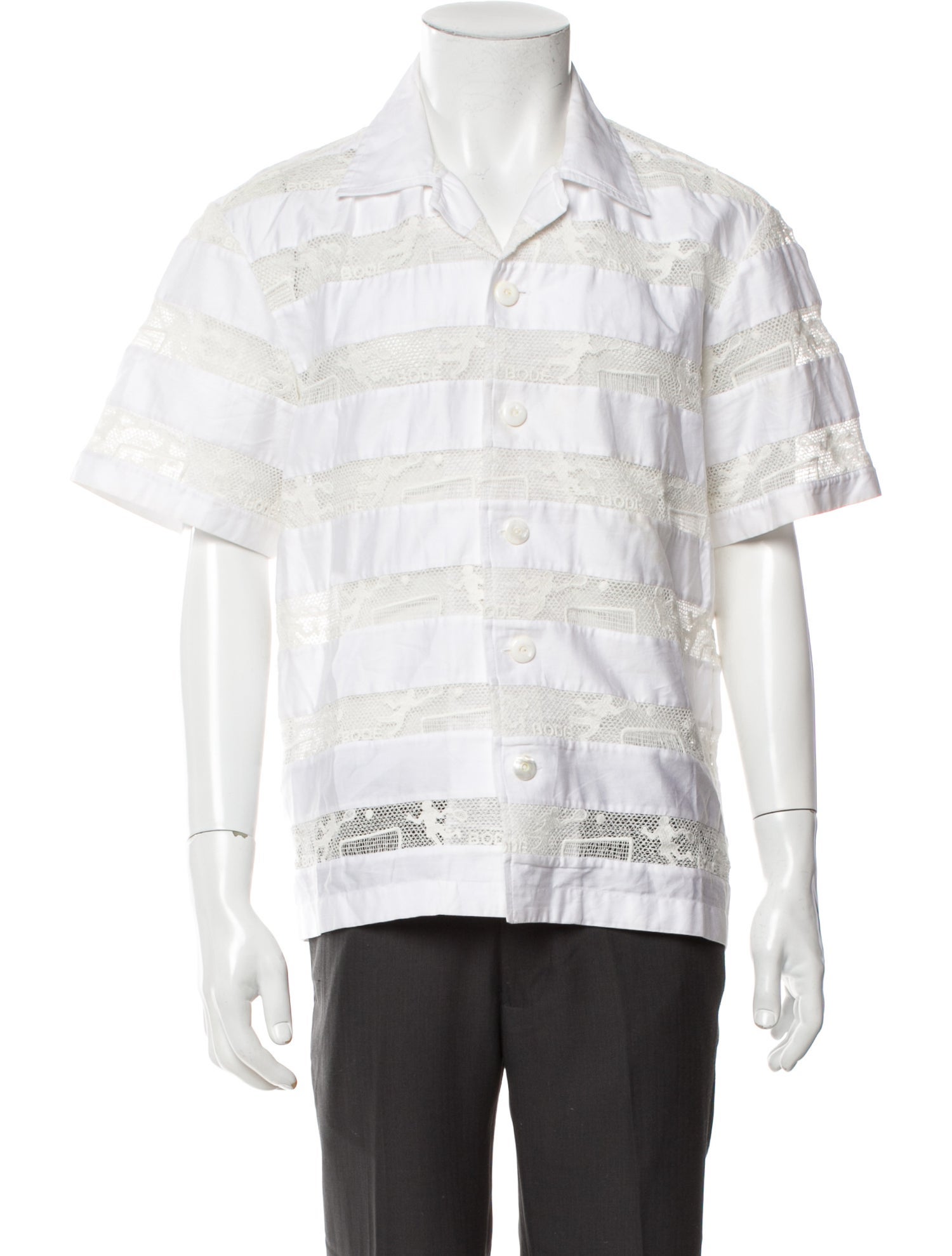 BODE Striped Short Sleeve Shirt