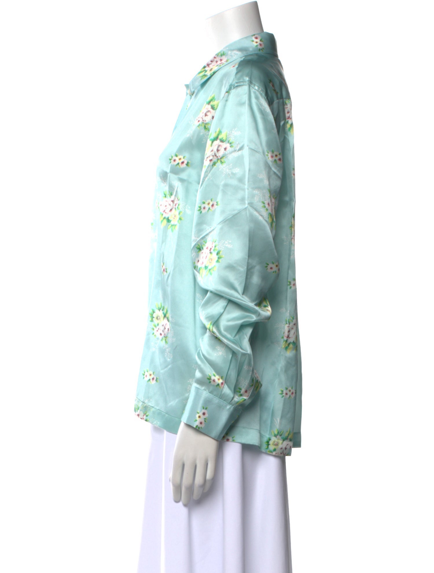 BODE Silk Floral Print Button-Up Top w/ Tags