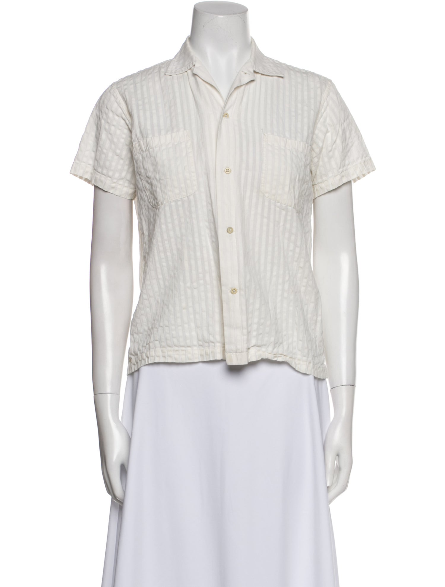 BODE Short Sleeve Button-Up Top