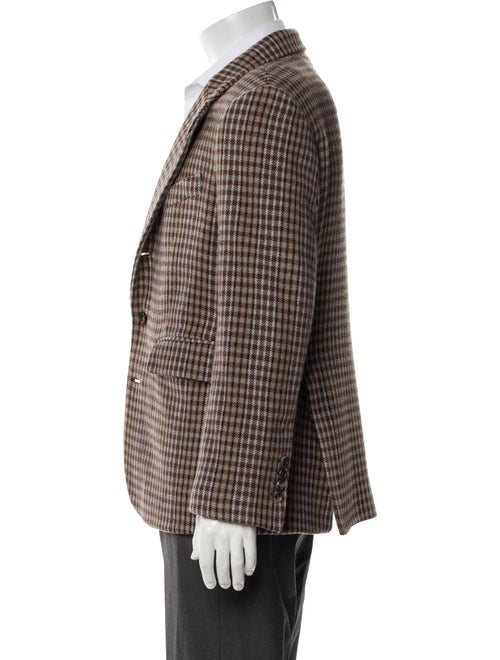 BODE Wool Houndstooth Print Peacoat