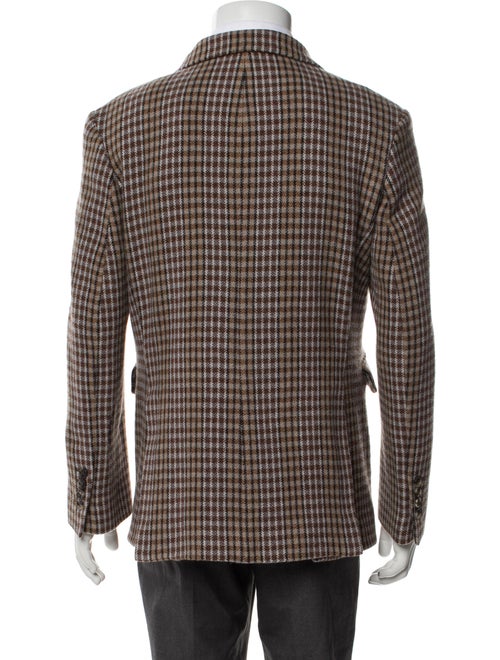 BODE Wool Houndstooth Print Peacoat