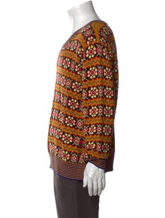 BODE Printed V-Neck Pullover