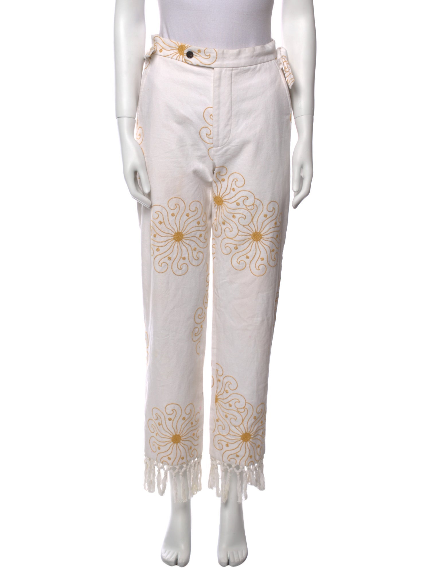 BODE Floral Print Straight Leg Pants