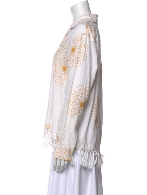 BODE Printed Long Sleeve Button-Up Top