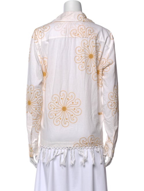 BODE Printed Long Sleeve Button-Up Top