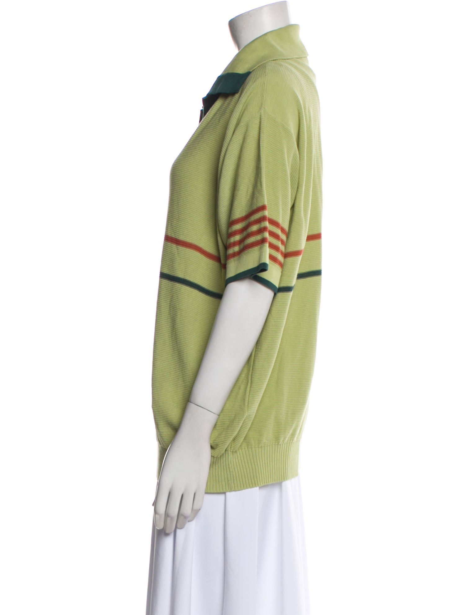 BODE Striped V-Neck Sweatshirt