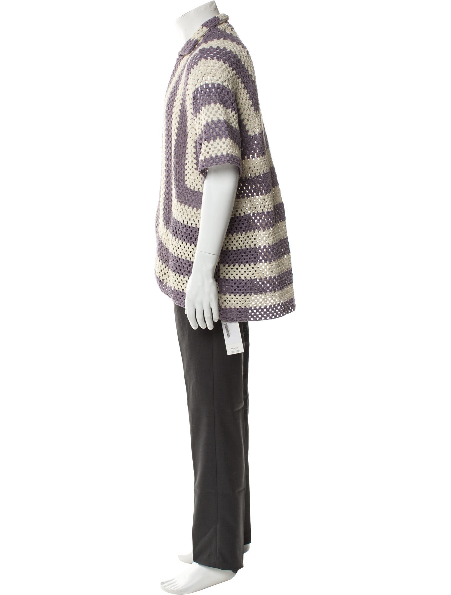 BODE Flagship Lavender Lace Pattern Shirt