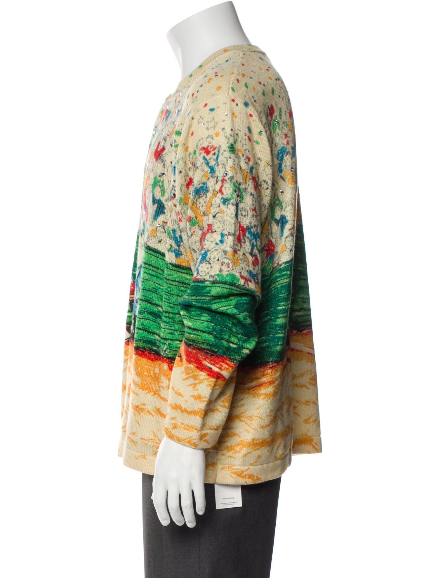 BODE Merino Wool Printed Cardigan