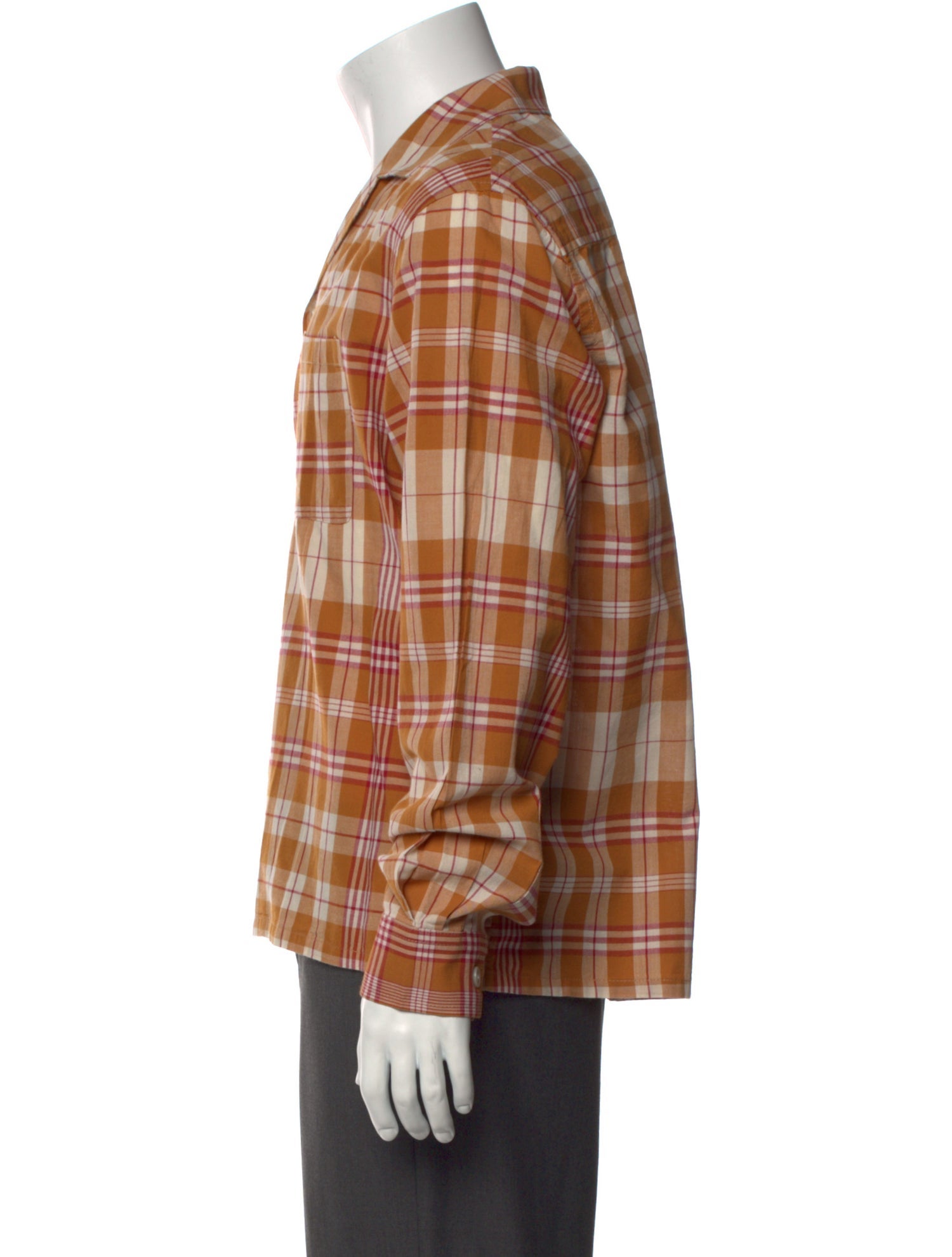 BODE Plaid Print Long Sleeve Shirt