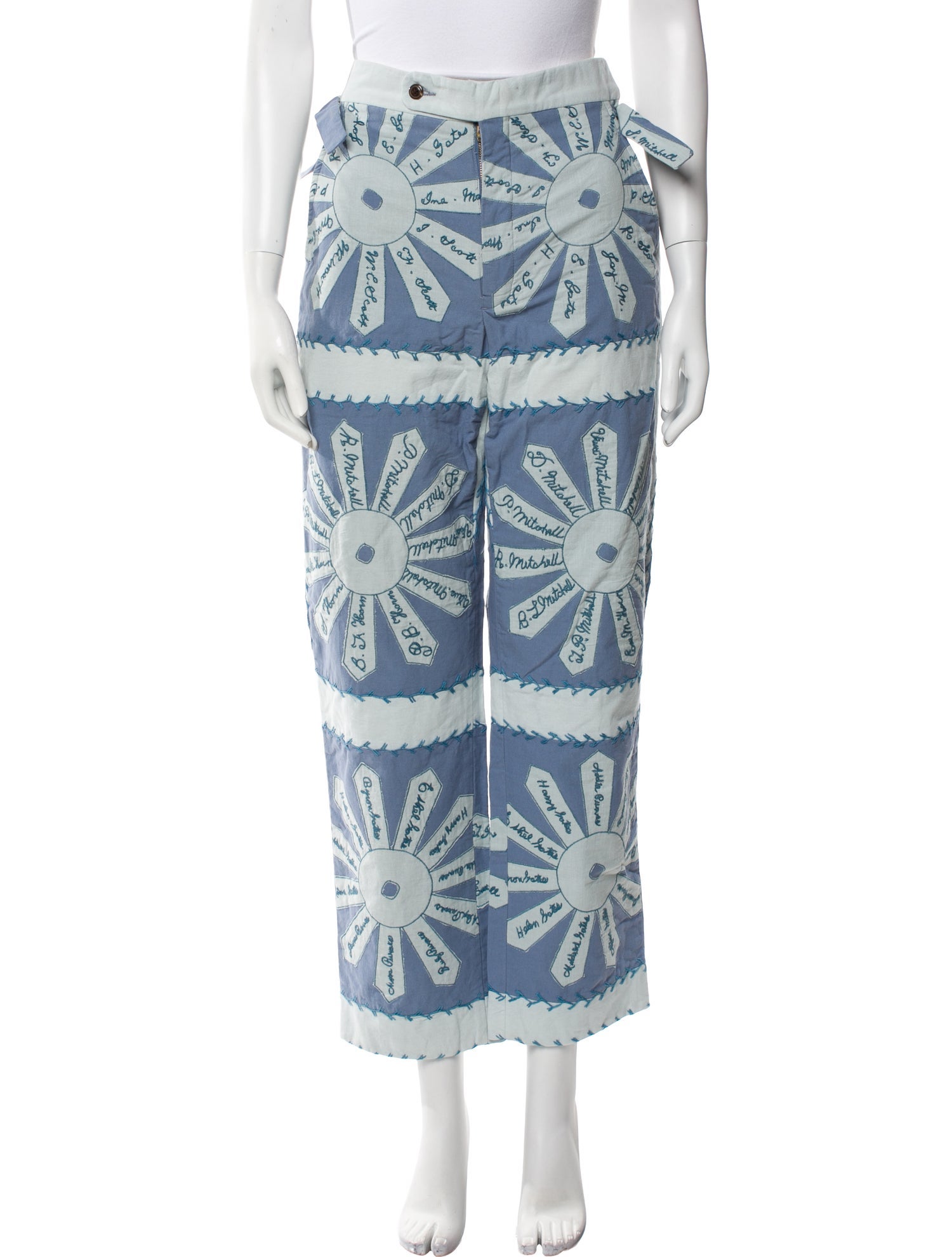 BODE Floral Print Straight Leg Pants