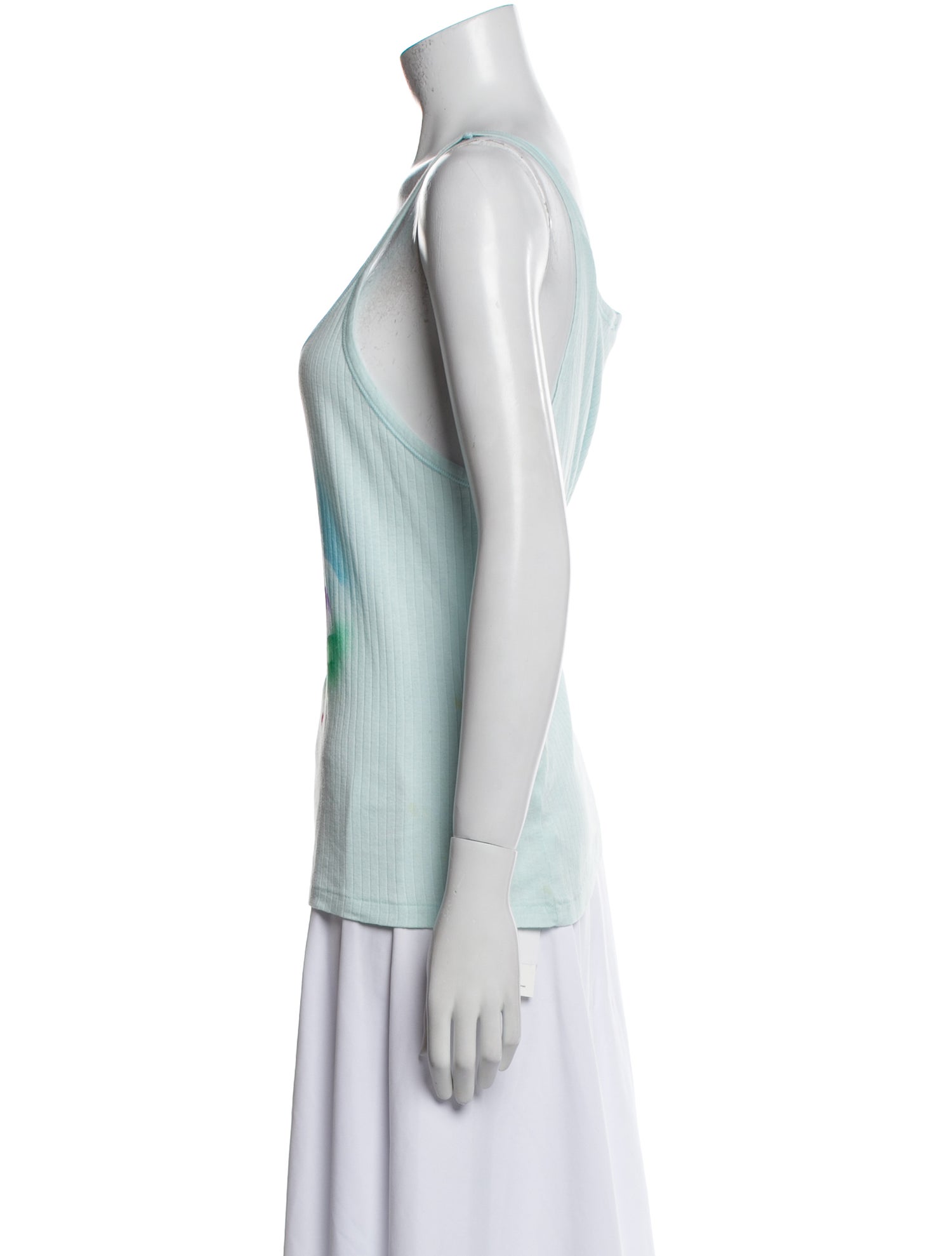 BODE Graphic Print Scoop Neck Top