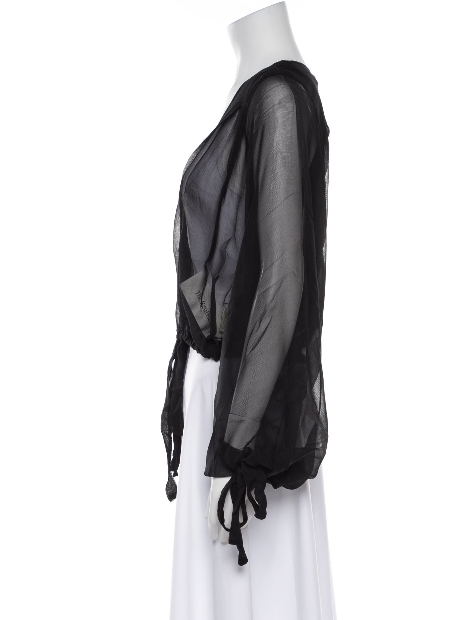 BODE Silk V-Neck Blouse