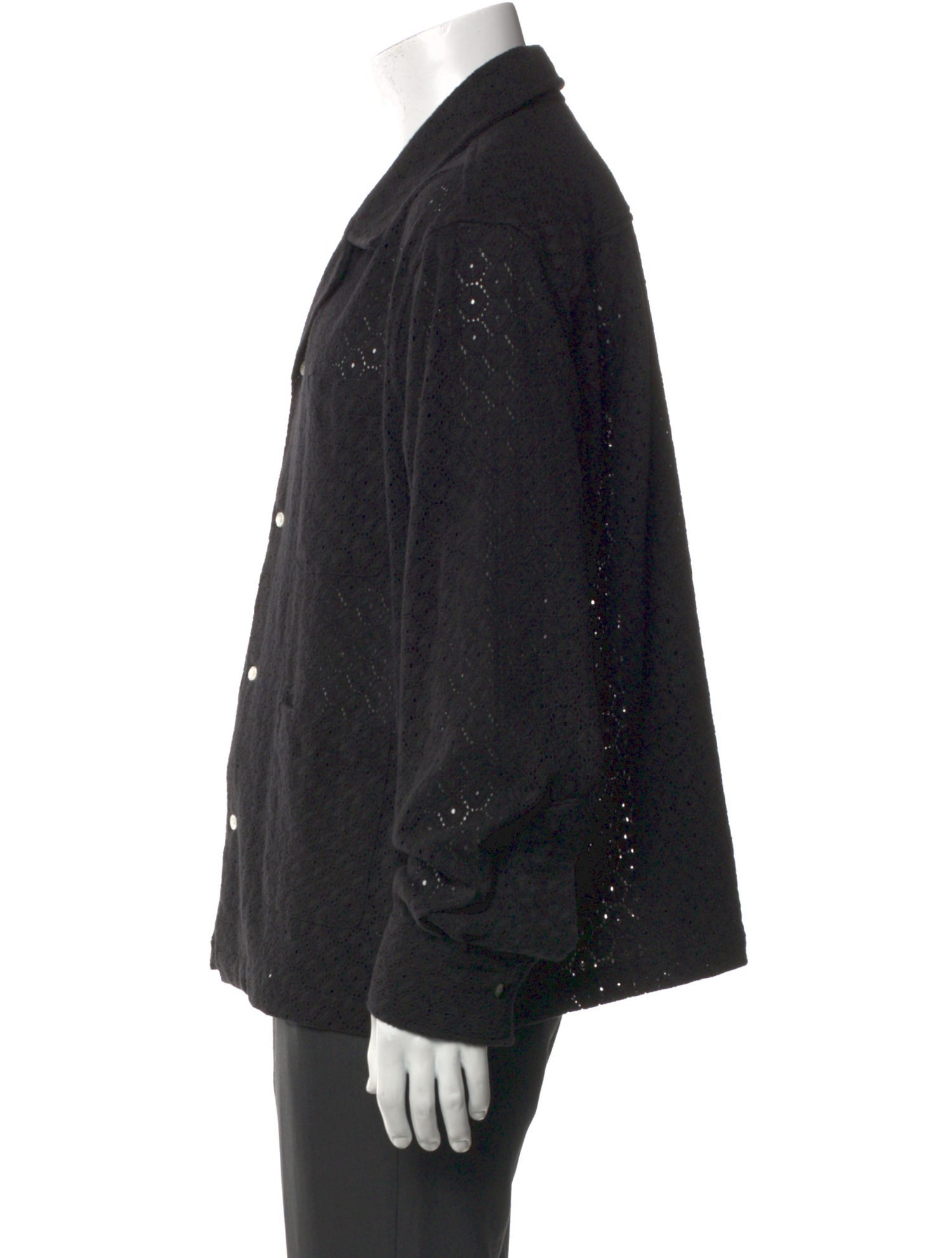 BODE Lace Pattern Long Sleeve Shirt