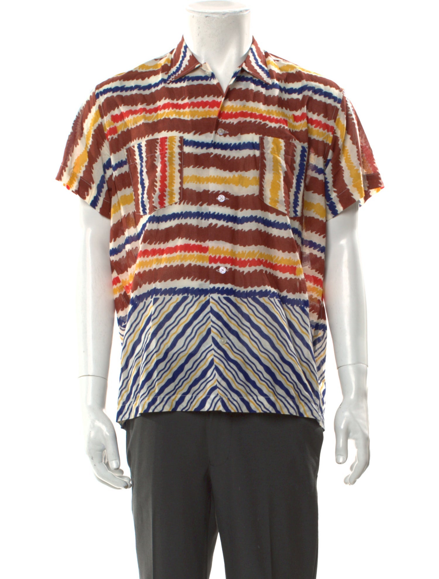 BODE Striped Short Sleeve Shirt