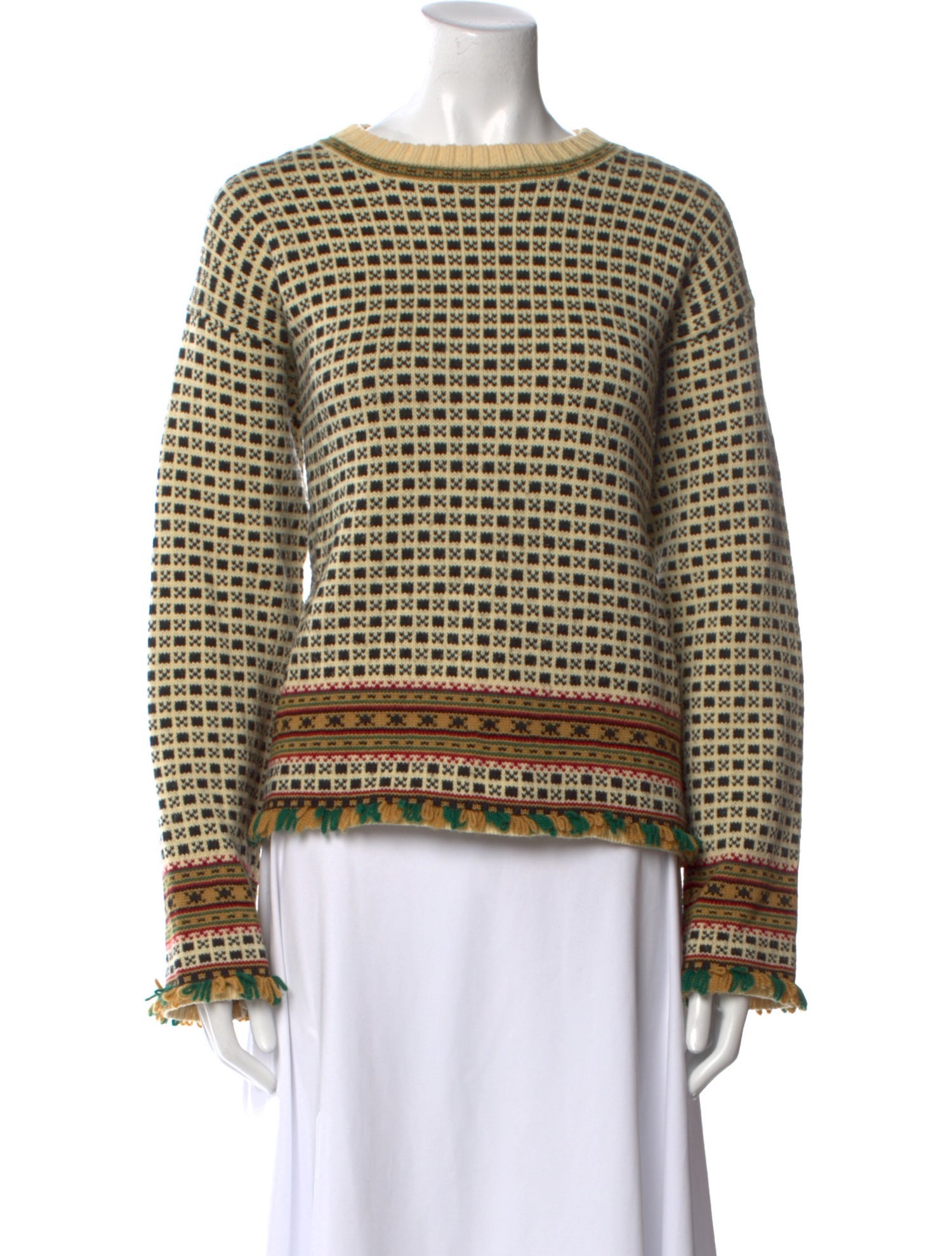 BODE Merino Wool Printed Sweater