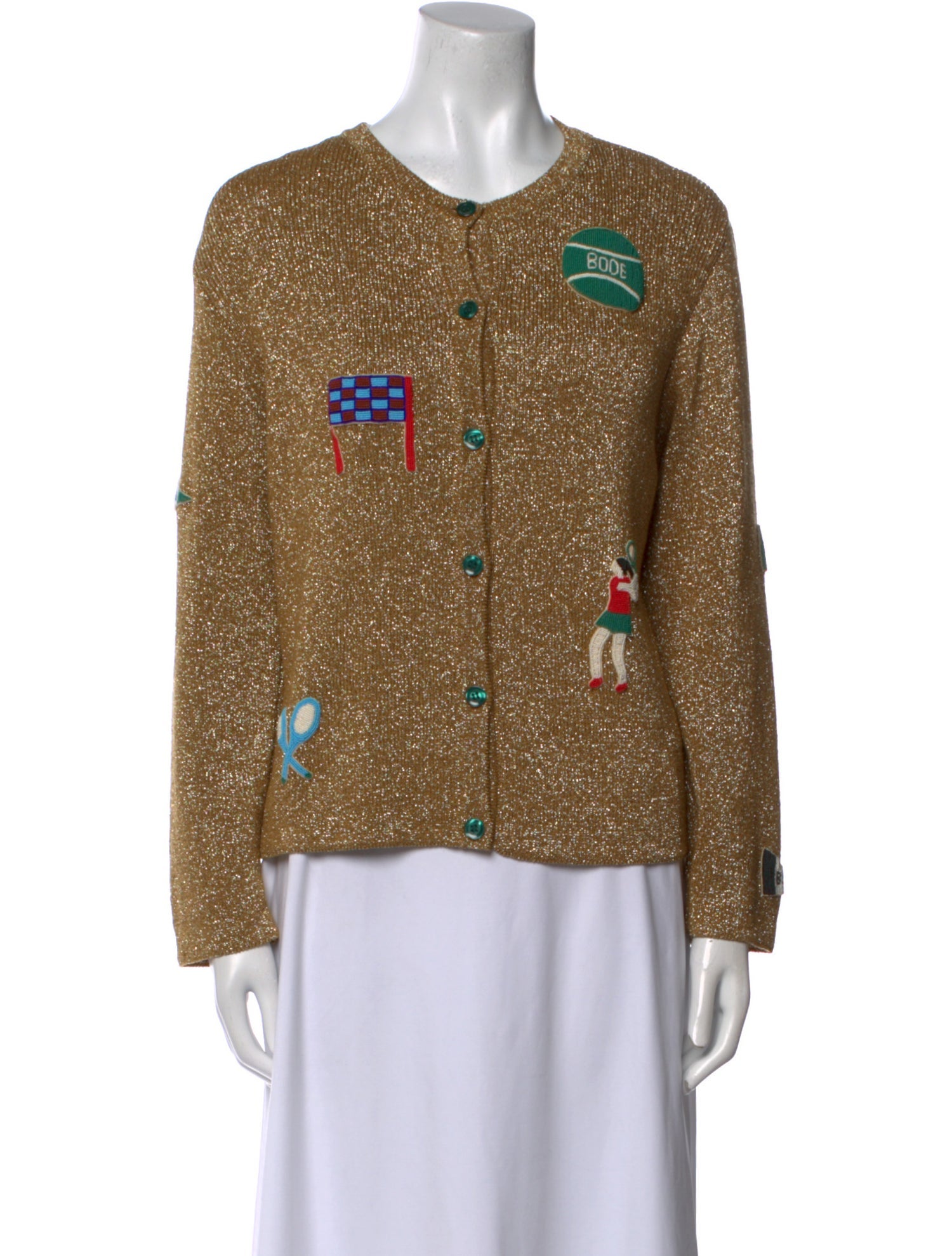 BODE Printed Crew Neck Blouse