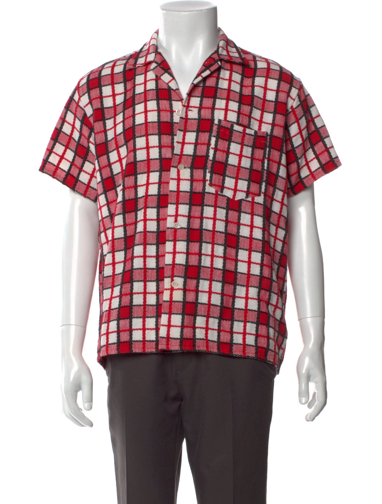 BODE Plaid Print Short Sleeve Shirt w/ Tags