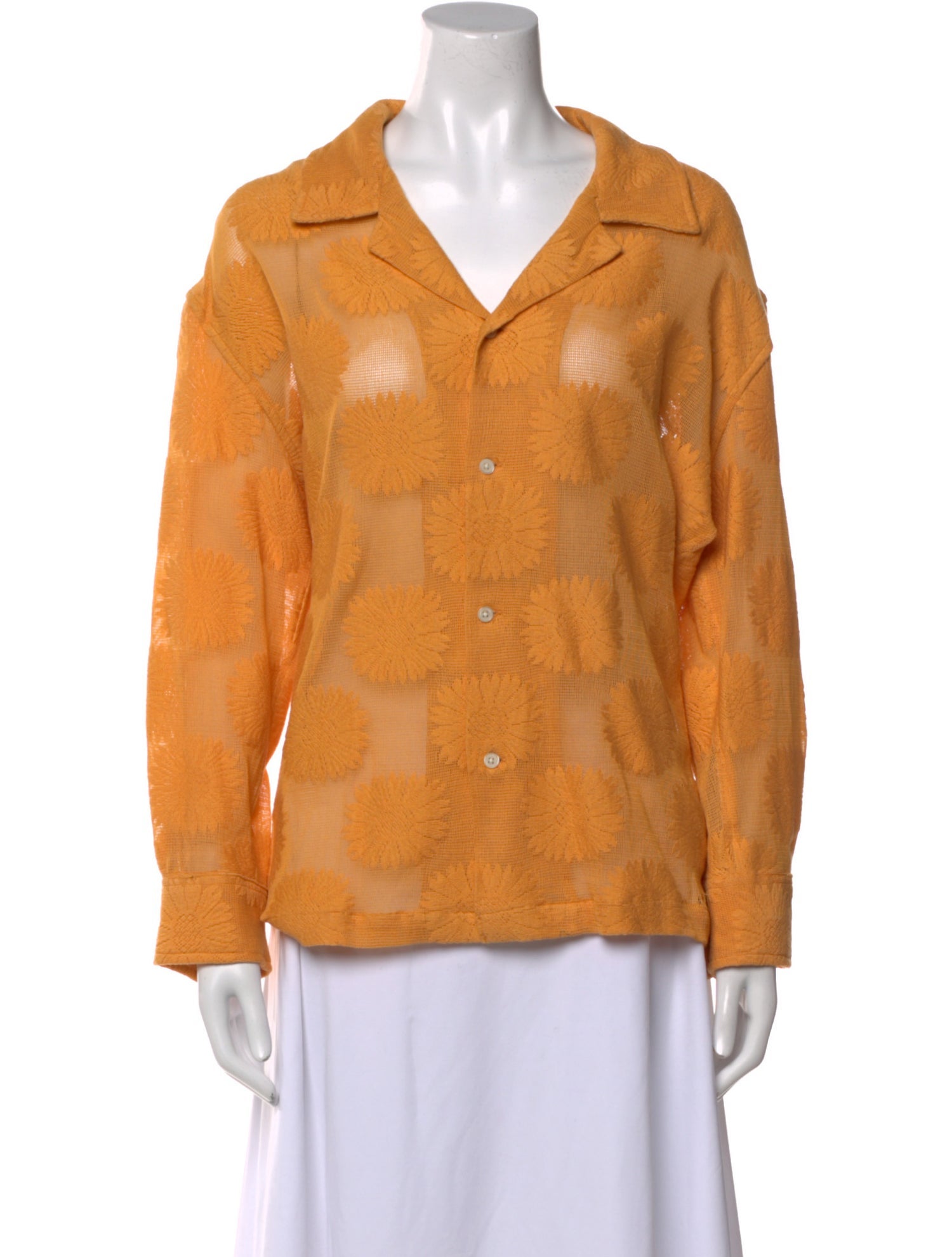 BODE Printed Long Sleeve Button-Up Top w/ Tags