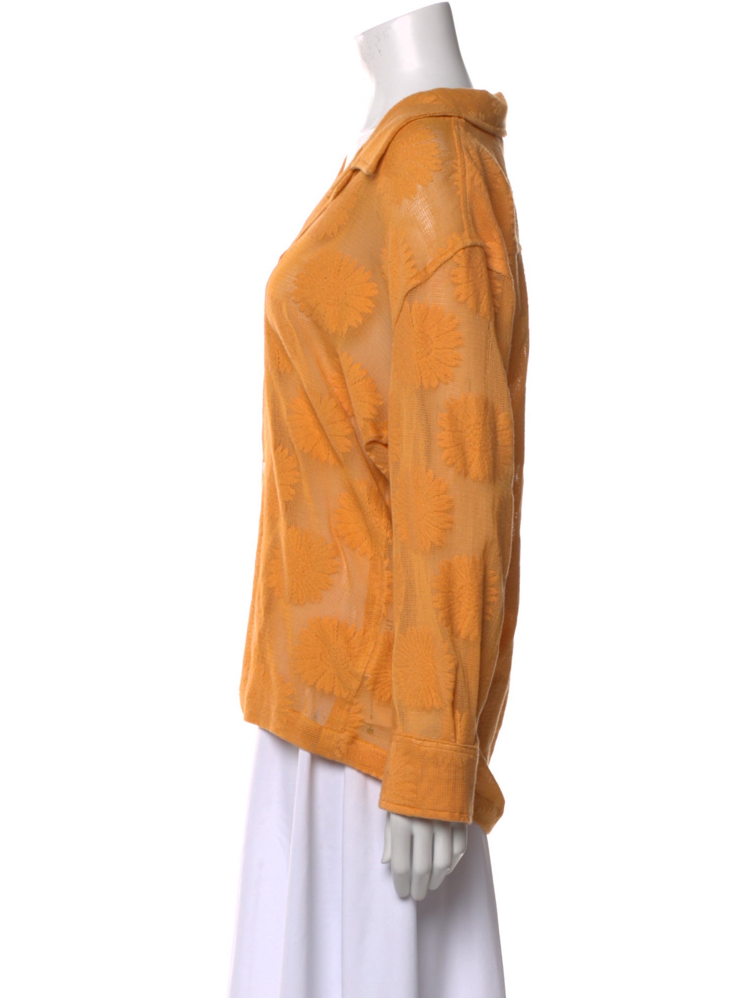 BODE Printed Long Sleeve Button-Up Top w/ Tags