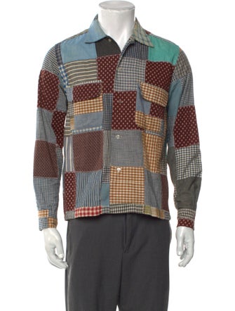 BODE Plaid Print Long Sleeve Shirt