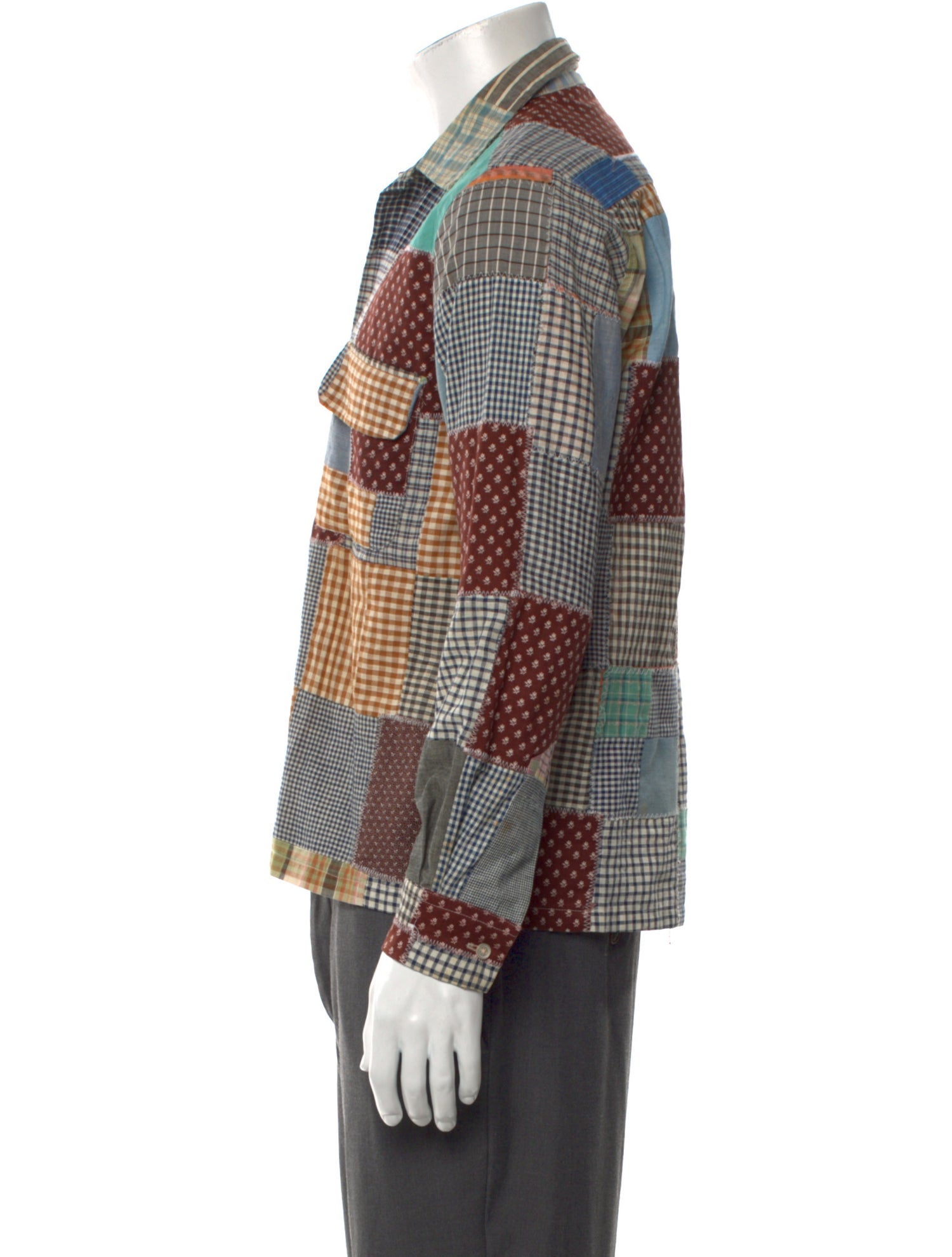 BODE Plaid Print Long Sleeve Shirt