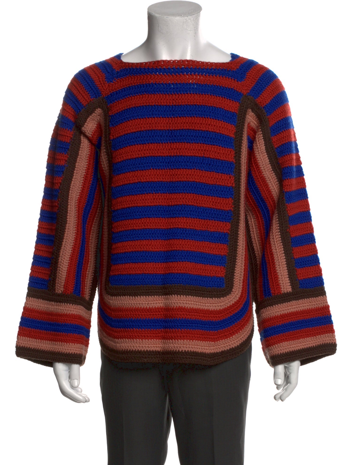 BODE Merino Wool Striped Pullover