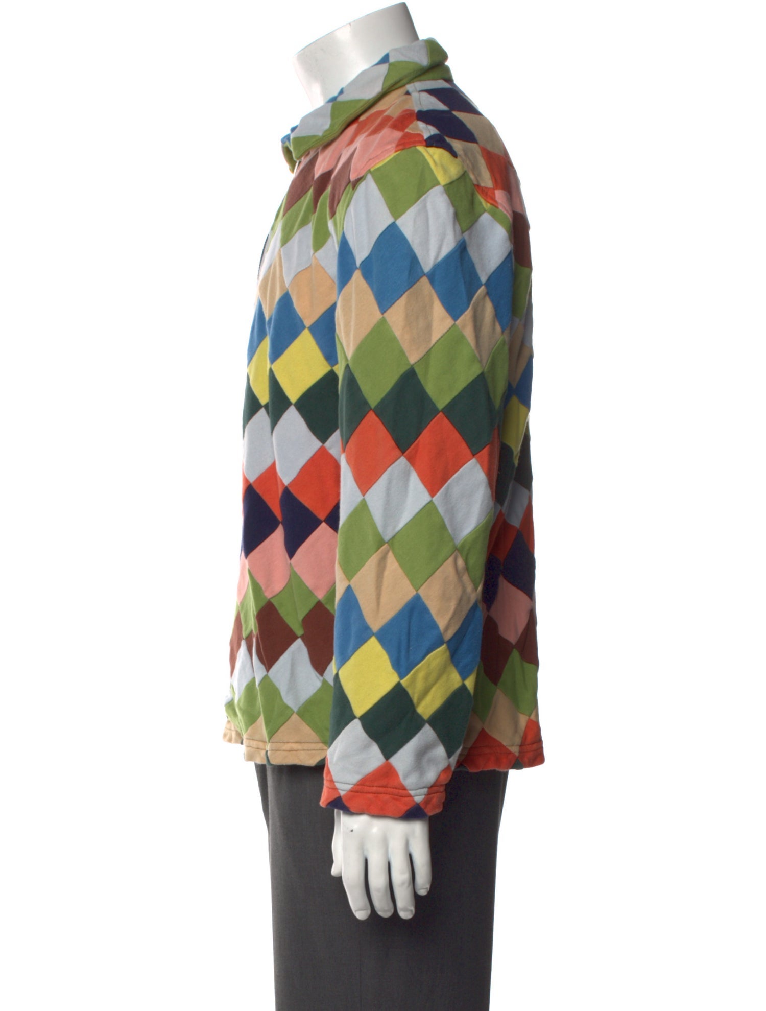 BODE Printed Mock Neck Polo Sweater