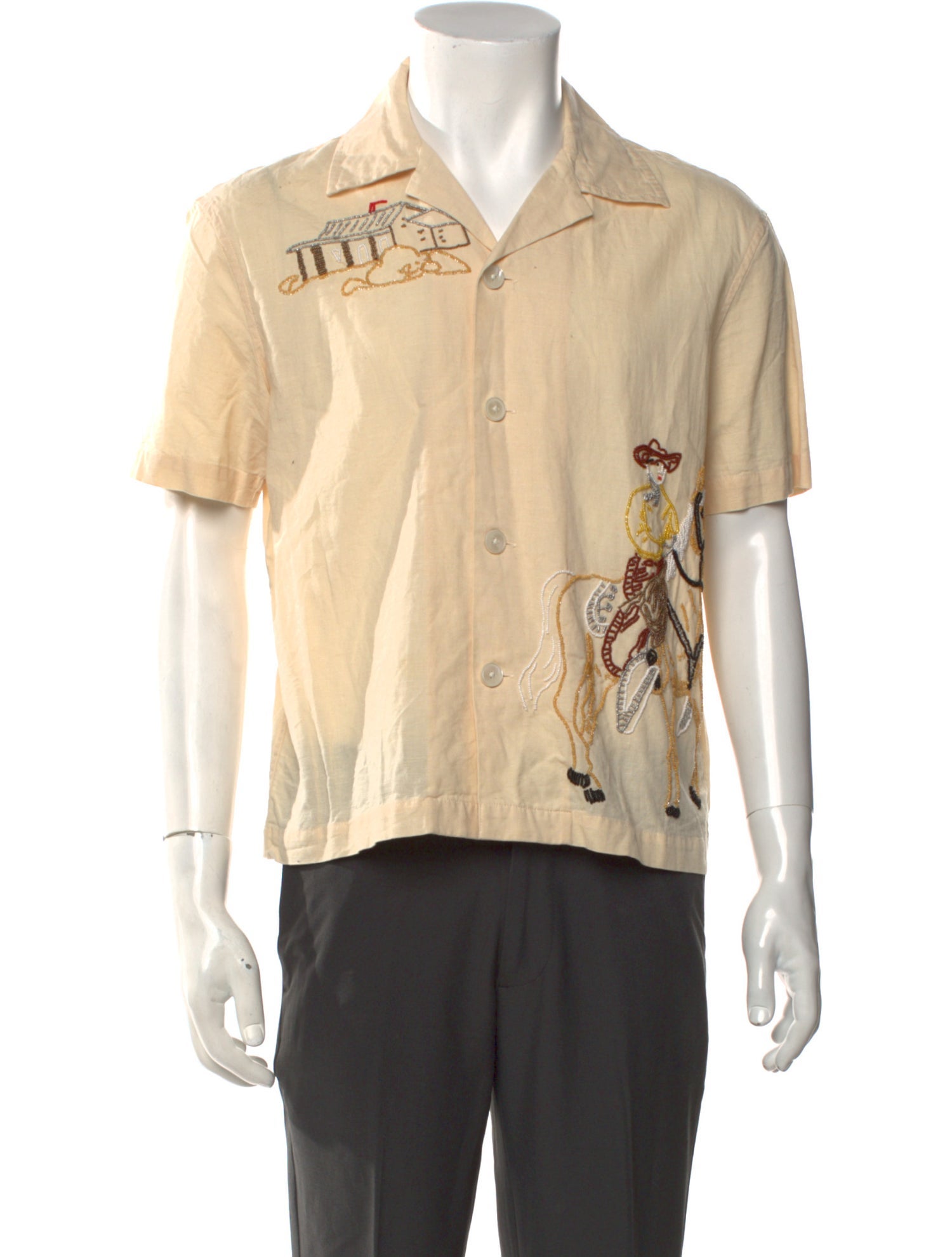 BODE Graphic Print Short Sleeve Shirt