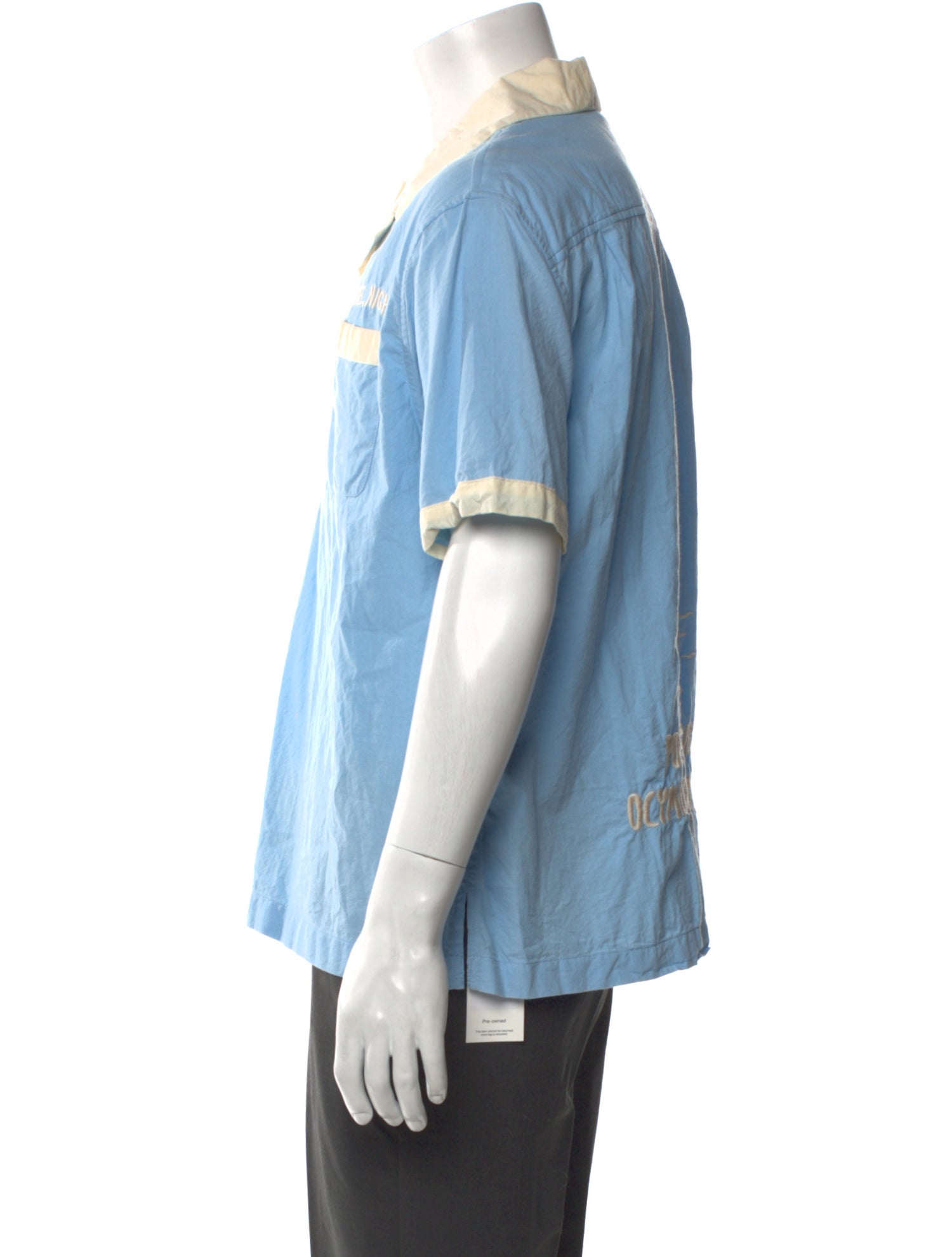 BODE Colorblock Pattern V-Neck Polo Shirt