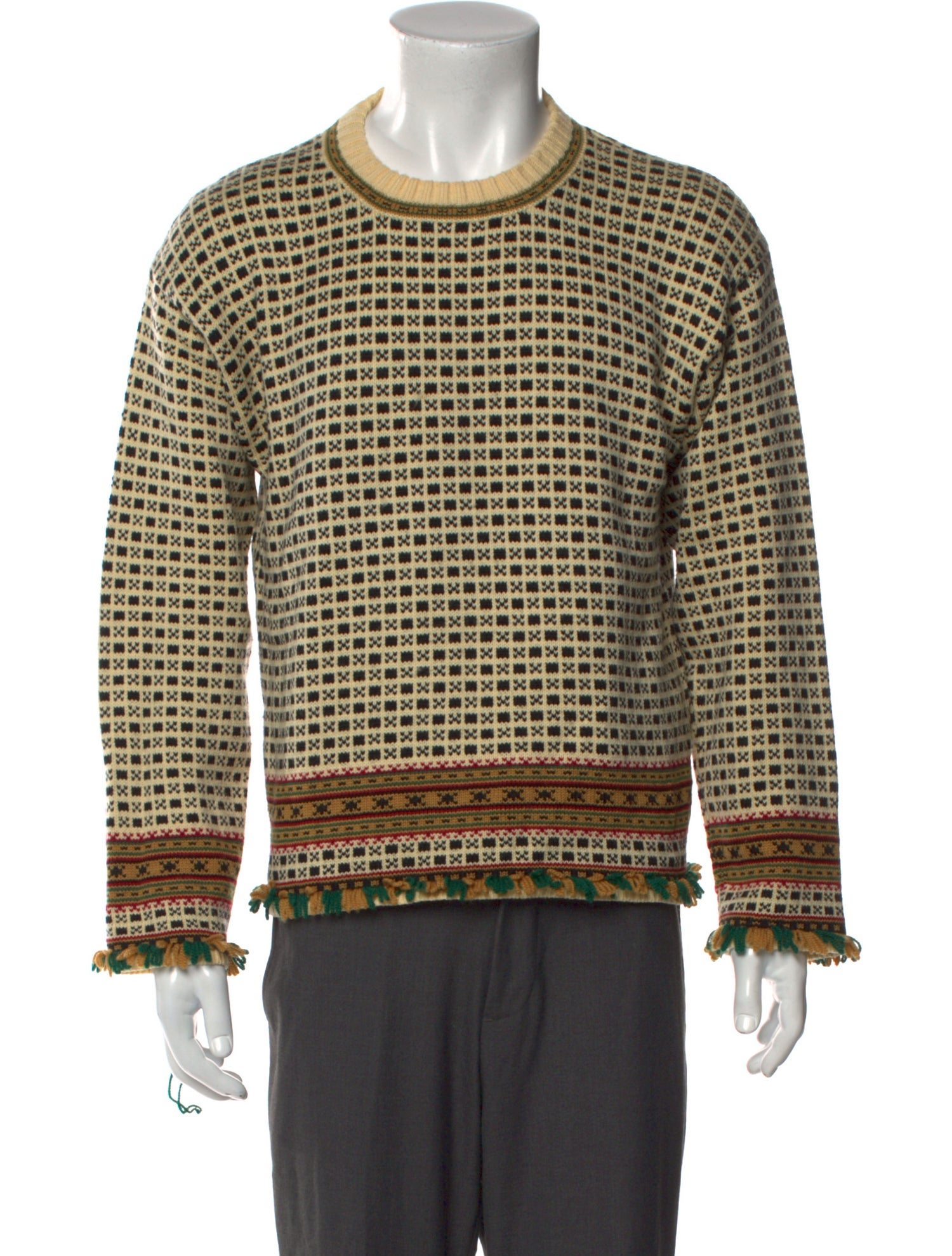BODE Merino Wool Printed Pullover