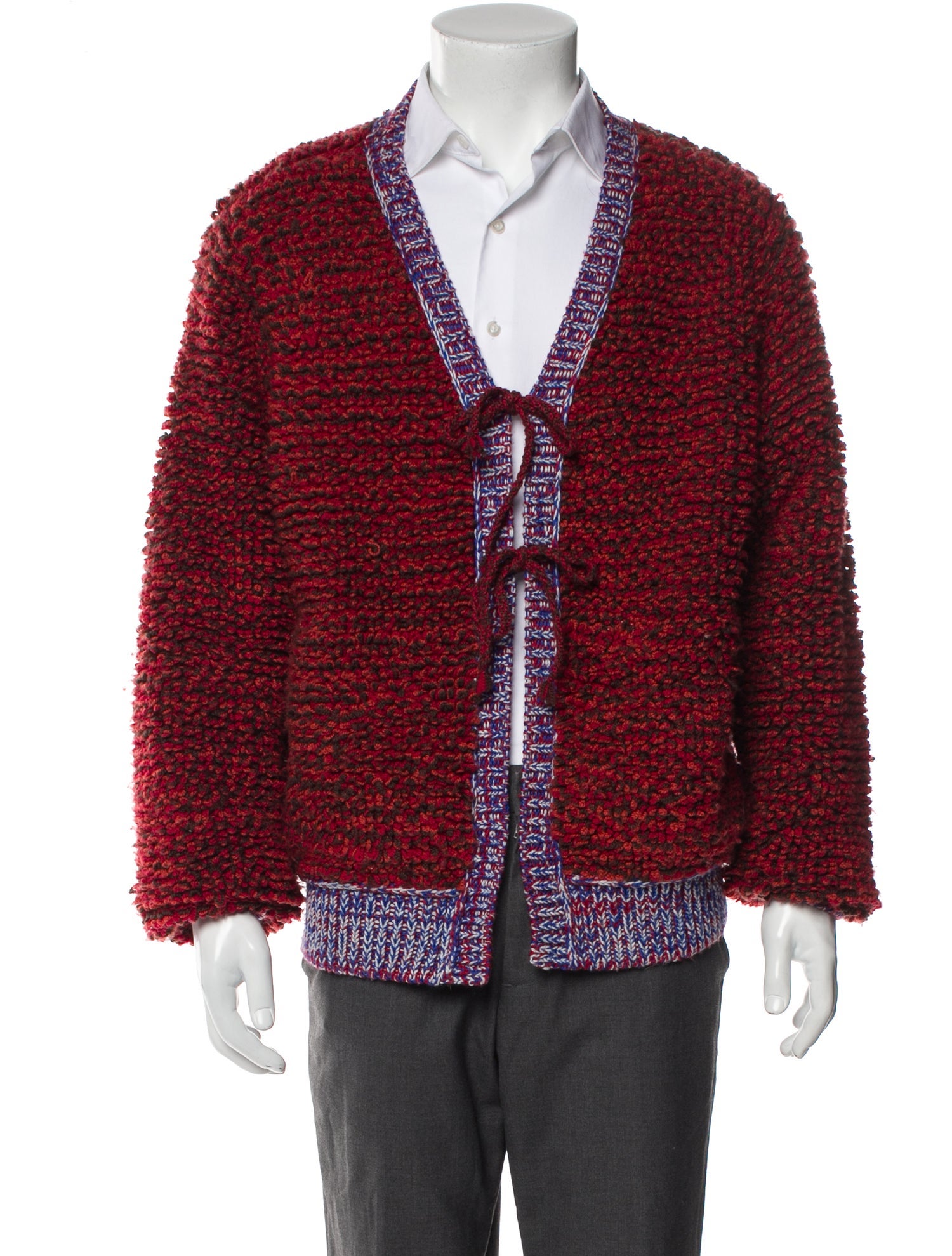 BODE Merino Wool V-Neck Cardigan