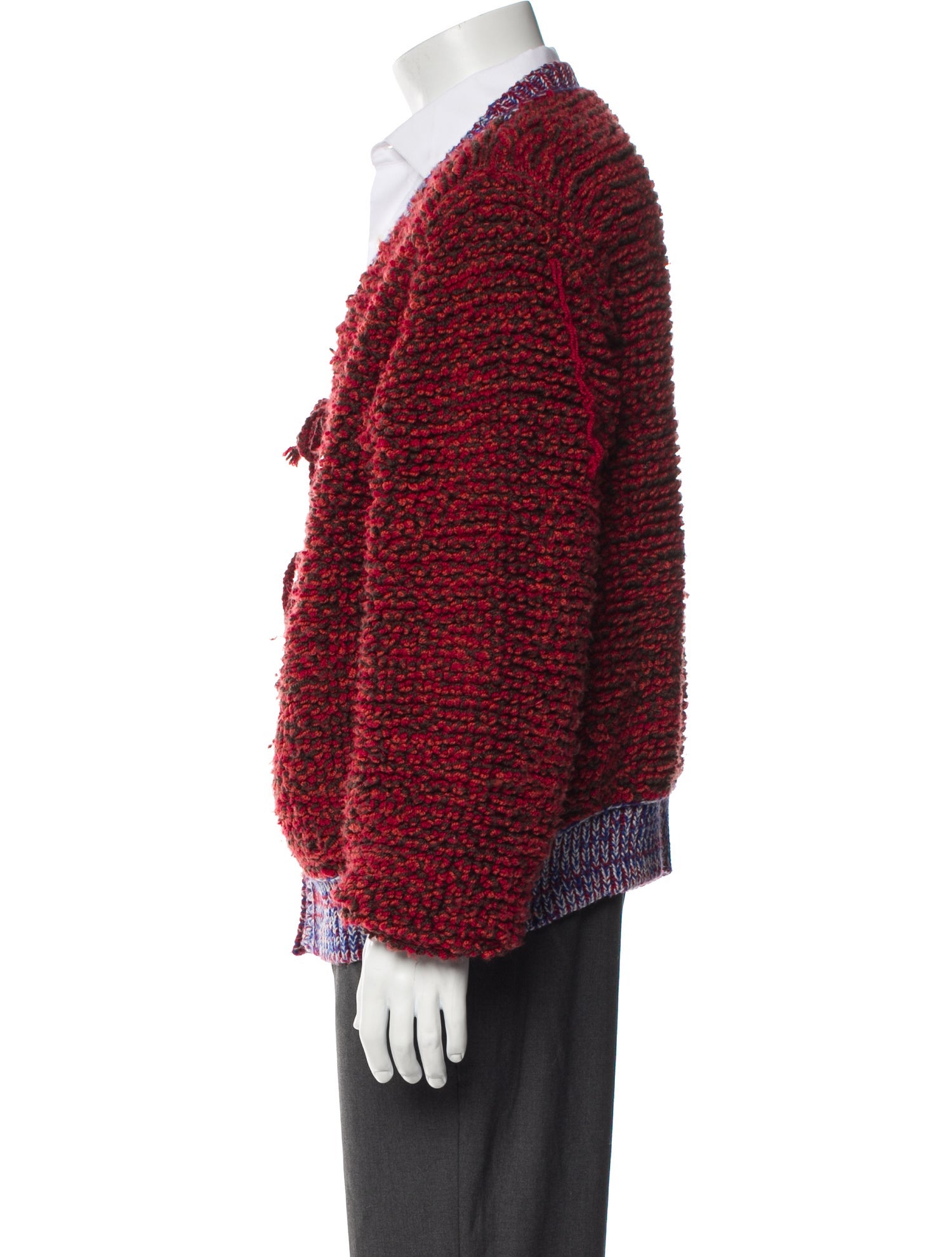 BODE Merino Wool V-Neck Cardigan