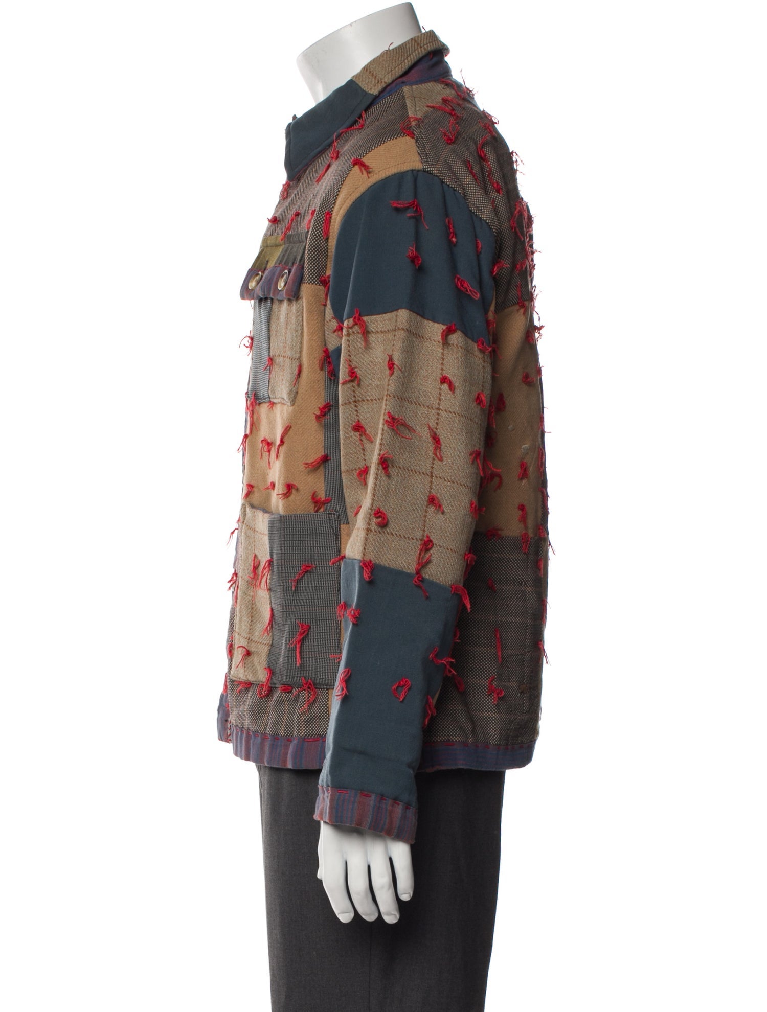 BODE Wool Printed Denim Jacket