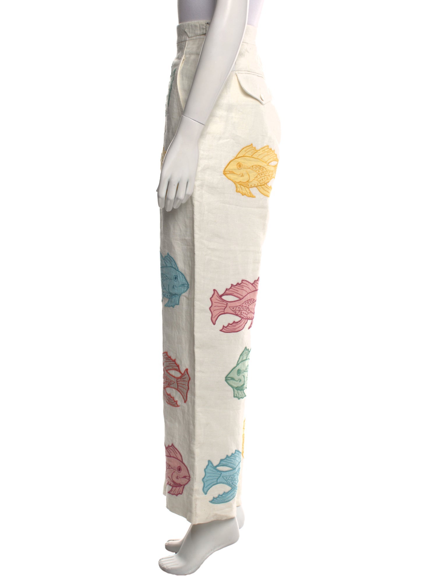 BODE Linen Wide Leg Pants