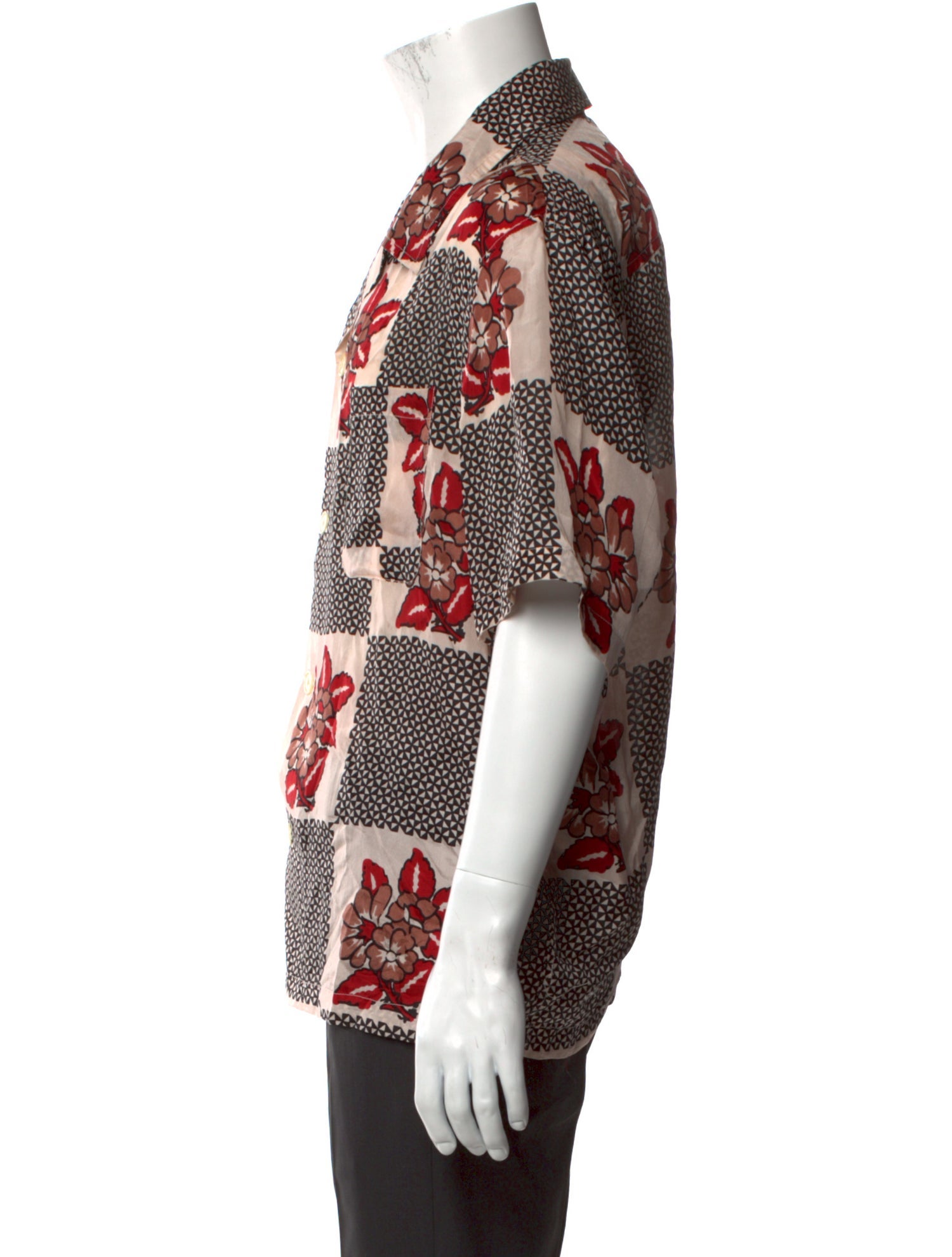 BODE Silk Floral Print Shirt