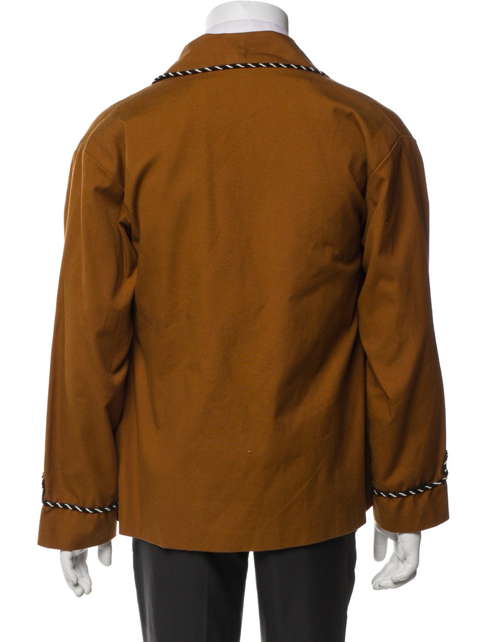 Bode Moto Jacket Brown Colorblock Pattern Woven L… - image 3