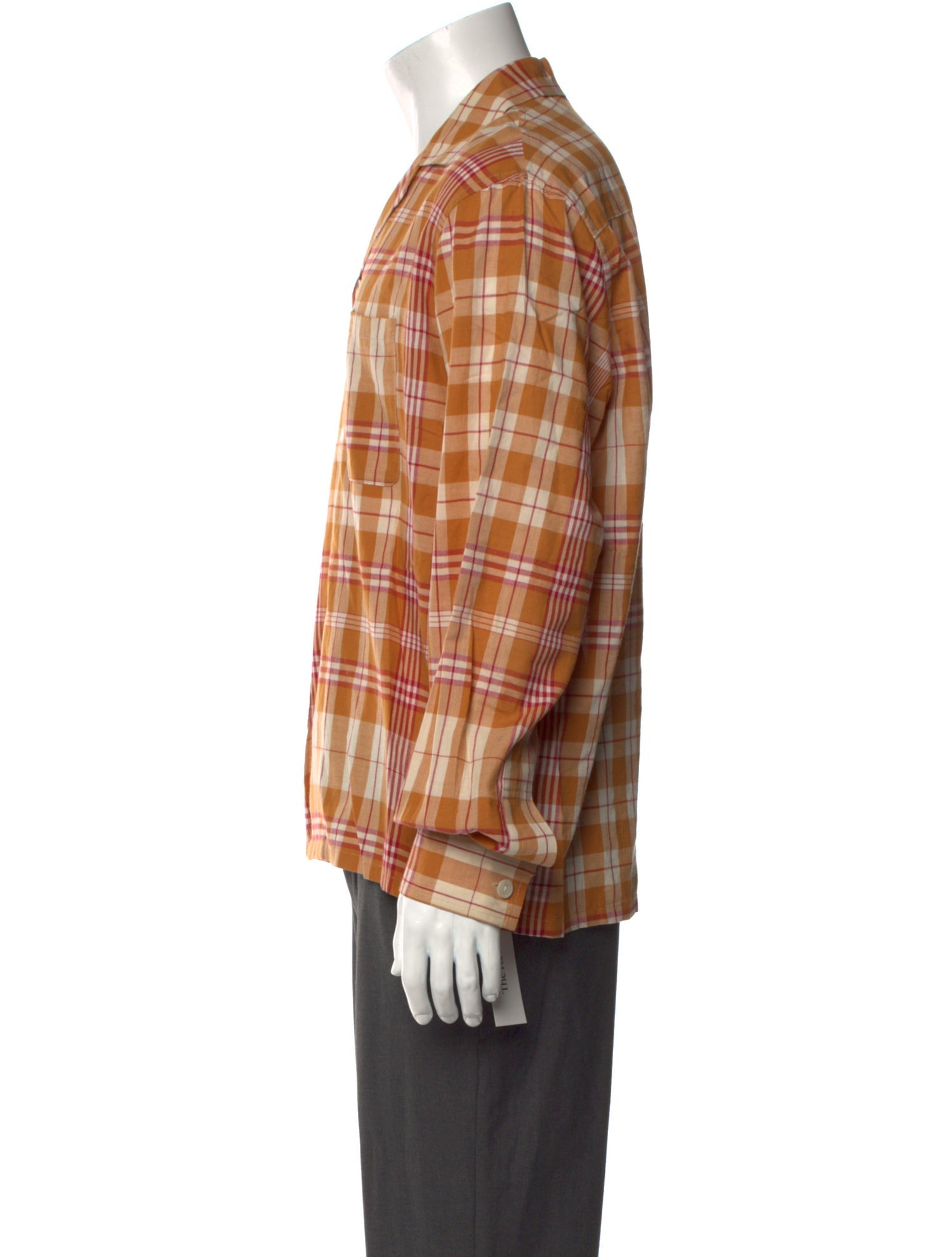 BODE Plaid Print Long Sleeve Shirt